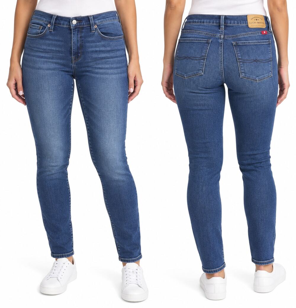 Lucky Brand Brooklyn Skinny Jeans Women's 14/32R Blue Stretch Denim 31 Inseam